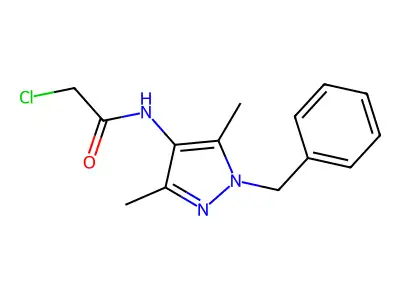 N-(1-Benzyl-3,5-dimethyl-1H-pyrazol-4-yl)-2-chloroacetamide structure