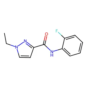 1-ethyl-N-(2-fluorophenyl)-1H-pyrazole-3-carboxamide structure