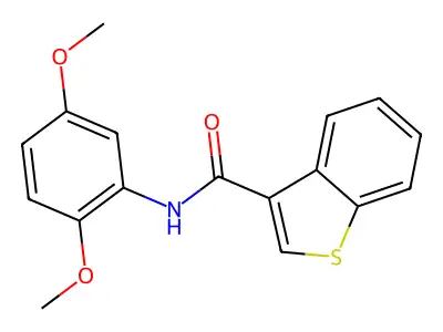 N-(2,5-dimethoxyphenyl)-1-benzothiophene-3-carboxamide structure