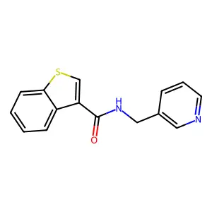 N-(pyridin-3-ylmethyl)-1-benzothiophene-3-carboxamide structure