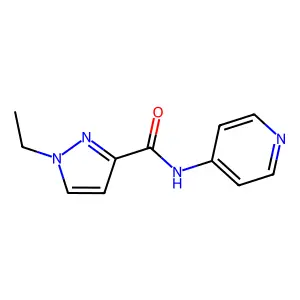1-ethyl-N-(pyridin-4-yl)-1H-pyrazole-3-carboxamide structure
