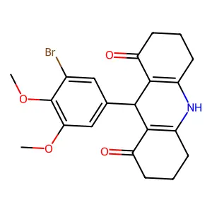 9-(3-Bromo-4,5-dimethoxyphenyl)-2,3,4,5,6,7,9,10-octahydroacridine-1,8-dione structure
