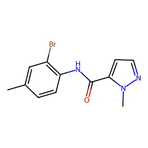 N-(2-bromo-4-methylphenyl)-1-methyl-1H-pyrazole-5-carboxamide structure