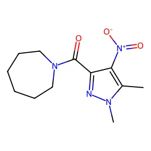 Azepan-1-yl-(1,5-dimethyl-4-nitropyrazol-3-yl)methanone structure
