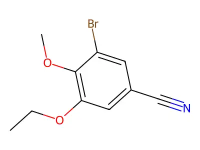 3-Bromo-5-ethoxy-4-methoxybenzonitrile structure
