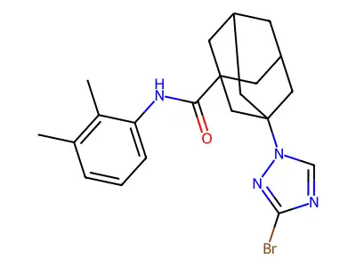 3-(3-bromo-1,2,4-triazol-1-yl)-N-(2,3-dimethylphenyl)adamantane-1-carboxamide structure