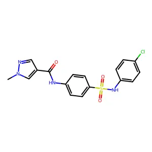N-[4-[(4-chlorophenyl)sulfamoyl]phenyl]-1-methylpyrazole-4-carboxamide structure