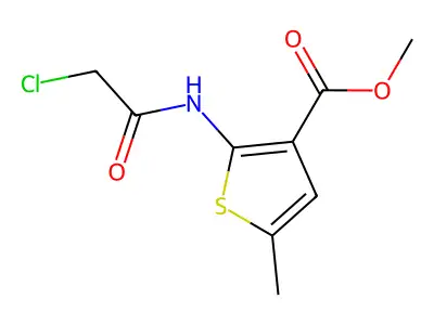 Methyl 2-[(chloroacetyl)amino]-5-methylthiophene-3-carboxylate structure