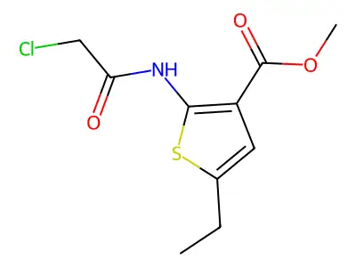 Methyl 2-[(chloroacetyl)amino]-5-ethylthiophene-3-carboxylate structure