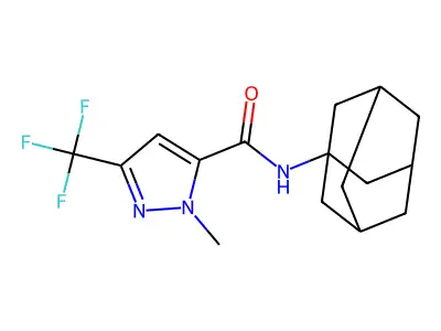 N-(1-adamantyl)-1-methyl-3-(trifluoromethyl)-1H-pyrazole-5-carboxamide structure