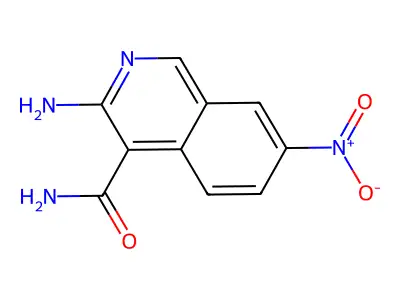 3-Amino-7-nitroisoquinoline-4-carboxamide structure