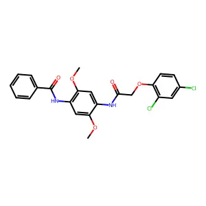 N-[4-[[2-(2,4-dichlorophenoxy)acetyl]amino]-2,5-dimethoxyphenyl]benzamide structure