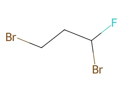 1,3-Dibromo-1-fluoropropane structure