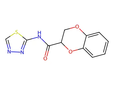 N-(1,3,4-thiadiazol-2-yl)-2,3-dihydro-1,4-benzodioxine-2-carboxamide structure