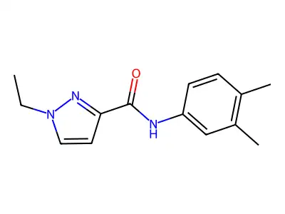 1H-Pyrazole-3-carboxamide, N-(3,4-dimethylphenyl)-1-ethyl- structure