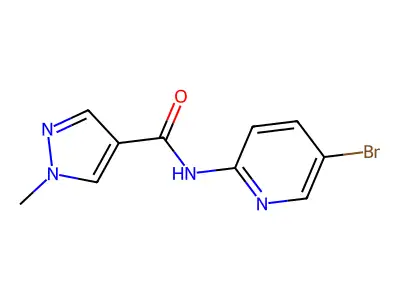 N-(5-bromopyridin-2-yl)-1-methylpyrazole-4-carboxamide structure