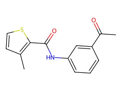 N-(3-acetylphenyl)-3-methylthiophene-2-carboxamide structure
