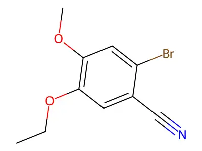 2-Bromo-4-ethoxy-5-methoxybenzonitrile structure