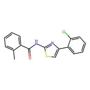 N-[4-(2-chlorophenyl)-1,3-thiazol-2-yl]-2-methylbenzamide structure
