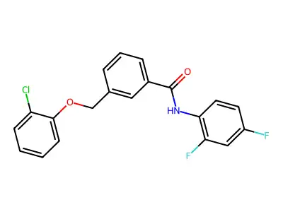 3-[(2-chlorophenoxy)methyl]-N-(2,4-difluorophenyl)benzamide structure