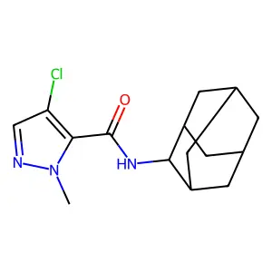N-(2-adamantyl)-4-chloro-2-methylpyrazole-3-carboxamide structure