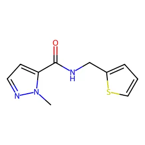 1-methyl-N-((thiophen-2-yl)methyl)-1H-pyrazole-5-carboxamide structure