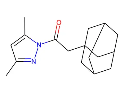 1-(1-adamantylacetyl)-3,5-dimethyl-1H-pyrazole structure