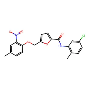 N-(5-chloro-2-methylphenyl)-5-[(4-methyl-2-nitrophenoxy)methyl]furan-2-carboxamide structure
