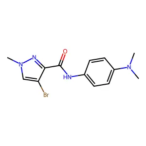 4-bromo-N-[4-(dimethylamino)phenyl]-1-methyl-1H-pyrazole-3-carboxamide structure