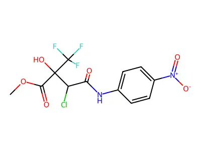 Methyl 3-chloro-2-hydroxy-4-(4-nitroanilino)-4-oxo-2-(trifluoromethyl)butanoate structure