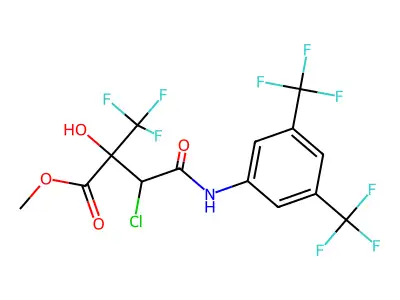 methyl 4-[3,5-bis(trifluoromethyl)anilino]-3-chloro-2-hydroxy-4-oxo-2-(trifluoromethyl)butanoate structure