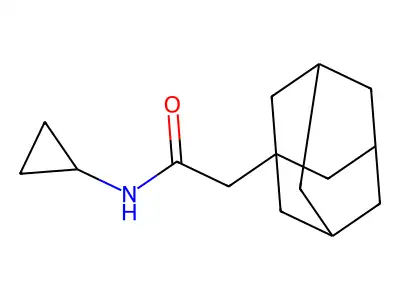 2-(1-adamantyl)-N-cyclopropylacetamide structure