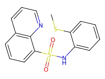 N-(2-methylsulfanylphenyl)quinoline-8-sulfonamide structure