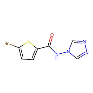5-bromo-N-(1,2,4-triazol-4-yl)thiophene-2-carboxamide structure