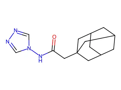 2-(1-adamantyl)-N-(1,2,4-triazol-4-yl)acetamide structure
