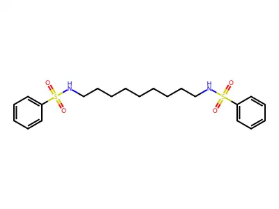 N-{9-[(phenylsulfonyl)amino]nonyl}benzenesulfonamide structure