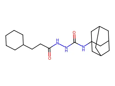 N-(1-adamantyl)-2-(3-cyclohexylpropanoyl)hydrazinecarboxamide structure