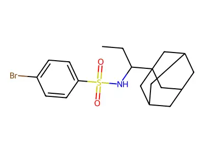 N-[1-(1-adamantyl)propyl]-4-bromobenzenesulfonamide structure