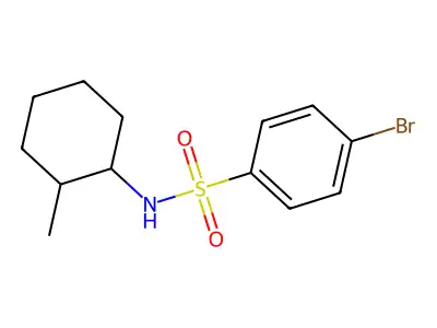 4-bromo-N-(2-methylcyclohexyl)benzenesulfonamide structure