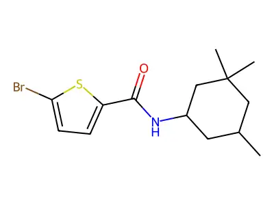 5-bromo-N-(3,3,5-trimethylcyclohexyl)thiophene-2-carboxamide structure