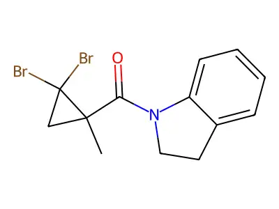 (2,2-Dibromo-1-methylcyclopropyl)-(2,3-dihydroindol-1-yl)methanone structure