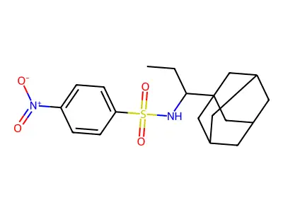 N-[1-(1-adamantyl)propyl]-4-nitrobenzenesulfonamide structure