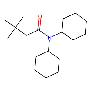 N,N-dicyclohexyl-3,3-dimethylbutanamide structure