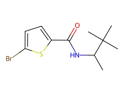 5-bromo-N-(3,3-dimethylbutan-2-yl)thiophene-2-carboxamide structure