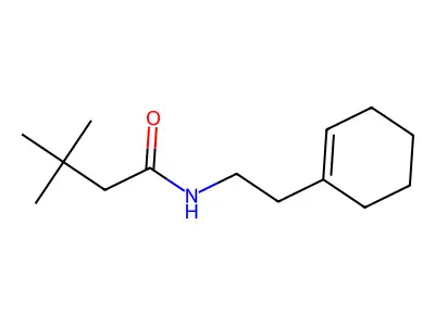 N-[2-(cyclohexen-1-yl)ethyl]-3,3-dimethylbutanamide structure