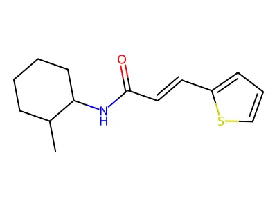 N-(2-methylcyclohexyl)-3-thiophen-2-ylprop-2-enamide structure