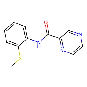 N-(2-(methylthio)phenyl)pyrazine-2-carboxamide structure