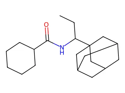 N-[1-(1-adamantyl)propyl]cyclohexanecarboxamide structure