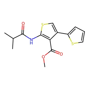 Methyl 2-(2-methylpropanoylamino)-4-thiophen-2-ylthiophene-3-carboxylate structure