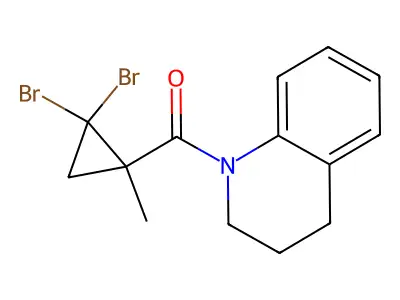 (2,2-dibromo-1-methylcyclopropyl)(3,4-dihydroquinolin-1(2H)-yl)methanone structure